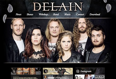 'Delain' Webseite