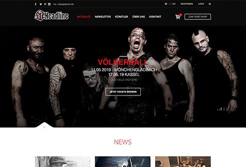 'Headline' Webseite & Shop