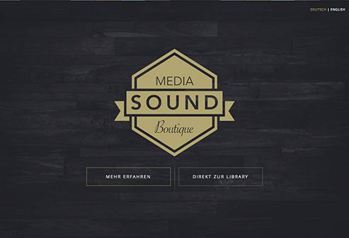 'Media Sound Boutique' Webseite