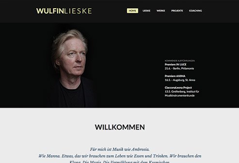 'Wulfin Lieske' Portfolio Webseite