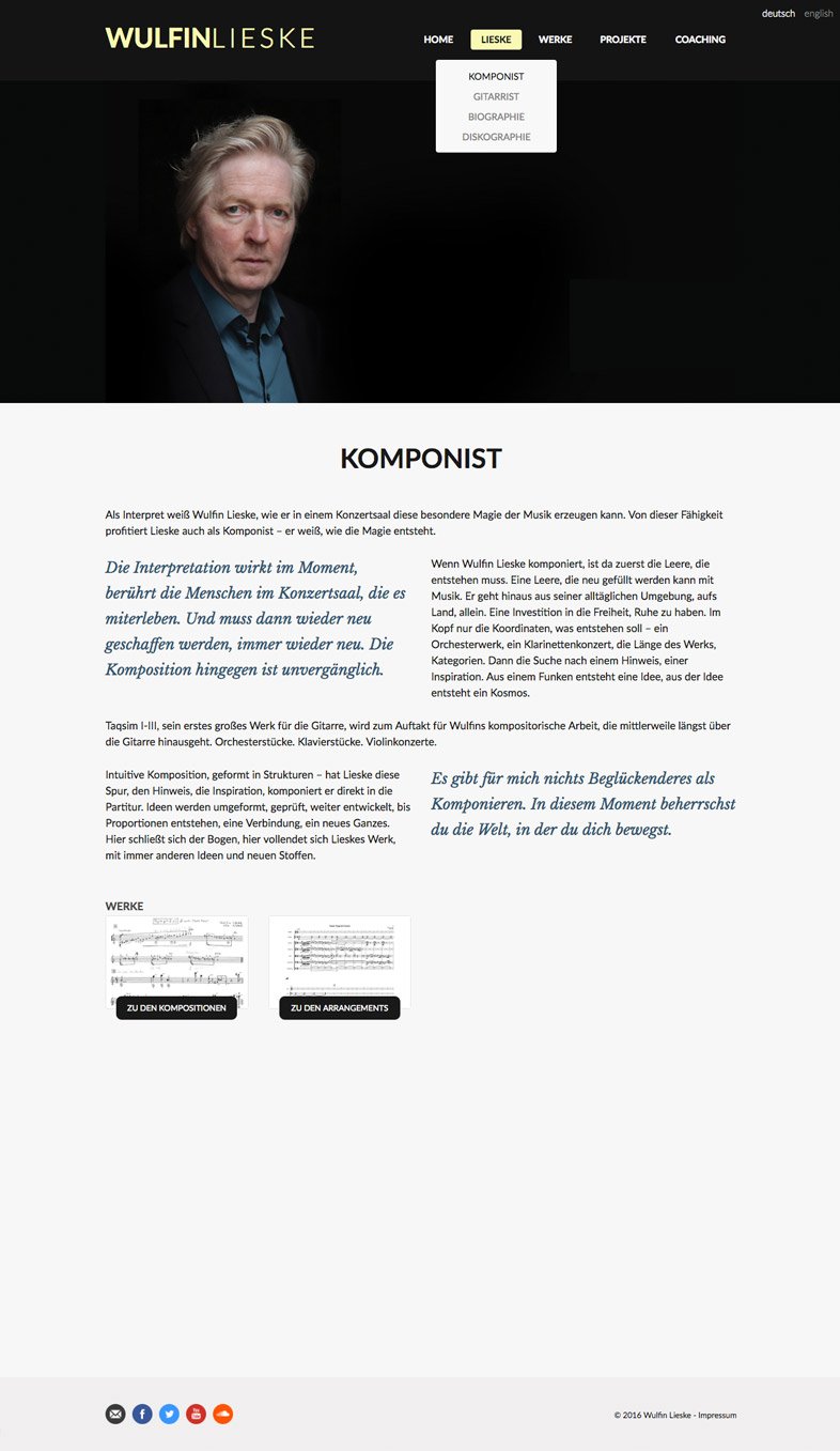 'Wulfin Lieske' Webseite